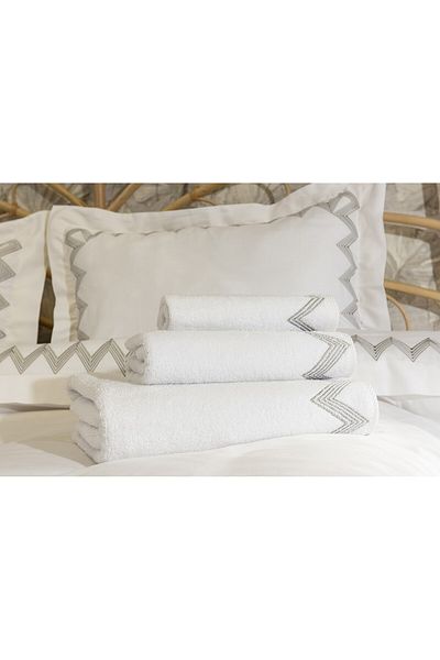 Gül Güler Zigzag Embroidered Face Towel