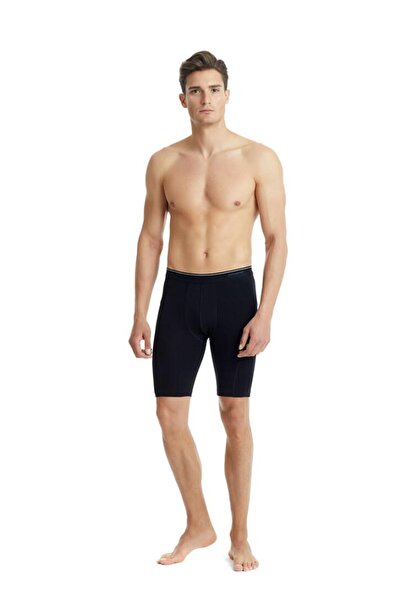 Blackspade Large SizeTenderCotton Black Boxers - Long Leg C0t3n2o9