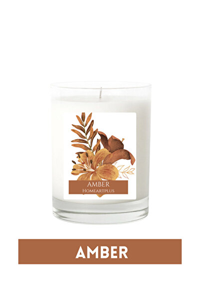 homeartplus amber kokulu bardak mum