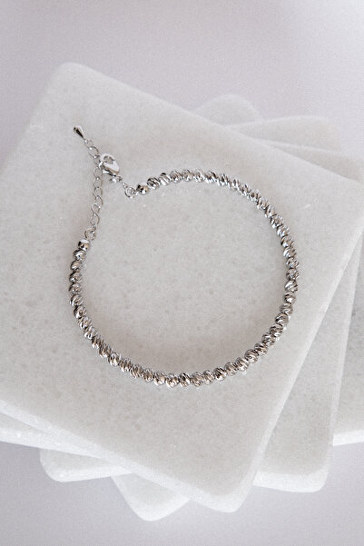 YONCA ACCESSORY موديل دوريكا - سوار فضي اللون ستانلس