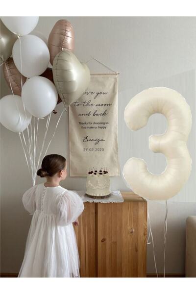 Ekin Süs مجموعة بالونات من رقائق الكراميل الكريمية