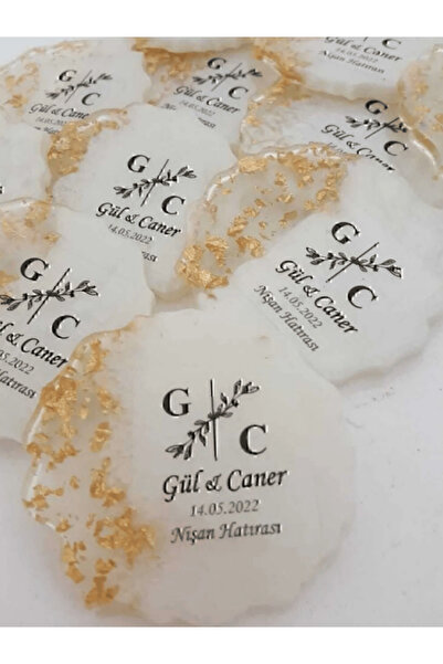 Sultan Tasarım 25 Adet 6 Cm Çiçekli Söz Nişan Düğün Kız Erkek Bebek Yenidoğan...