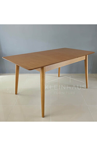 KleinHaus Furniture Açılır Kapanır Masa - Mutfak Masası - Ahşap Ayaklı Masa - Dikdörtgen Masa  (Değiştirilebilir Renk)