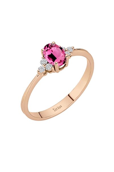 Sirius Pırlanta Pırlanta Ve Oval Pembe Turmalin Taşlı Yüzük
