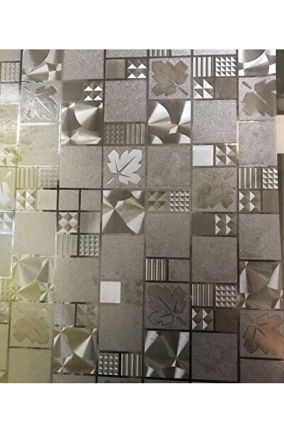 Örtücüm 45cm X 1 Metre Buzlu Statik Yapışkansız Kumlama Cam Folyo Ev Balkon Duşakabin Desenli Cam Filmi F130