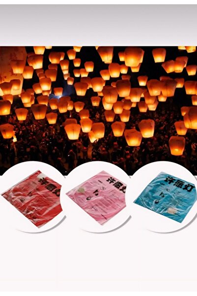 Mi-ÇA HOME 10 Adet Dilek Feneri/Düğün,Nişan Özel Gün İçin Kolay Açılabilen Mumlu Gece Gökyüzü Uçan Dilek Balonu