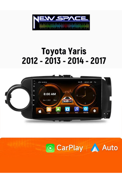 NEWSPACE TOYOTA YARİS ANDROİD 4GB RAM 64GB ROM 8 ÇEKİRDEK CARPLAY MULTİMEDYA