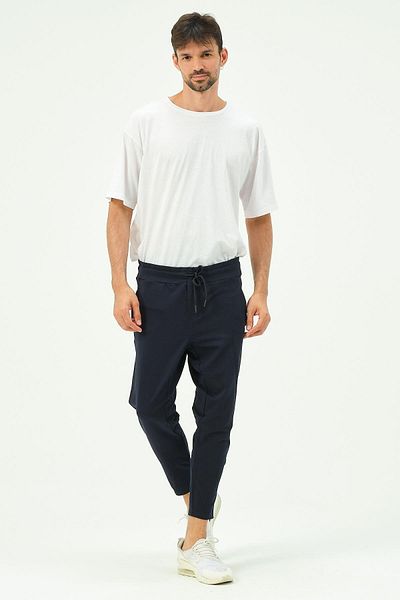 C&City Men's Zippered Leg Back Pocket Sweatpants 782 Navy Blue