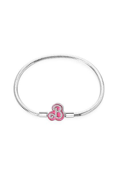 MAM Barbie Serisi Pembe B Klipsli Gümüş Bileklik