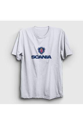 Presmono Unisex Beyaz Logo Scania T Shirt 460050tt Fiyat Yorumlar Trendyol
