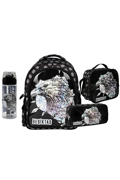 Beşiktaş Beşiktaş 2 Compartment Eagle Printed School Backpack Set Set of 4