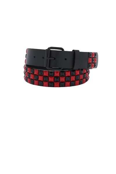 targay Kovboy Tokalı Gothic Punk Metallica Tarzı Zımbalı Piramit Kemer