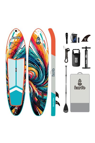 karfe 11' 335 cm SUP Şişme Kürek Sörfü  Stand Up Paddle Board Azure Swirl