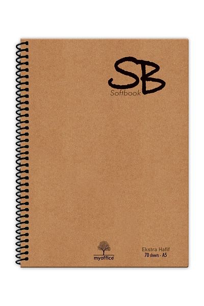 Etika Extra LightSbA5 School Notebook - 140 Sf. Striped,KraftCover, 70 Yp.