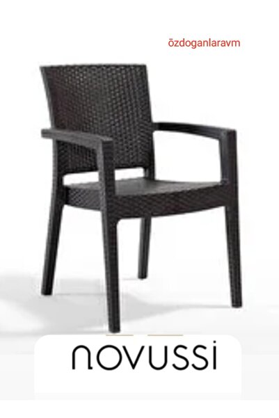 Novussi Paris Kahverengi  4 Adet Bahçe Balkon Sandalyesi