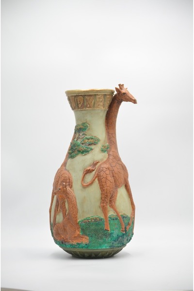 Genel Markalar El Yapımı Eskitme Vintage Görünümlü Büyük Boy Zürafa Temalı De...