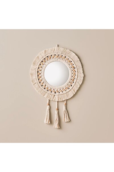 Miss California Püsküllü Boncuk Detay Makrome Dekor Ayna