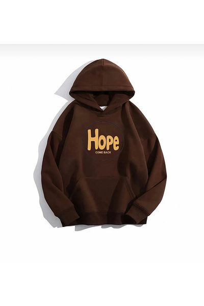 AMOR FACE Specially Designed - HoodedHopePrintedOversizeWomen's Sweatshirt