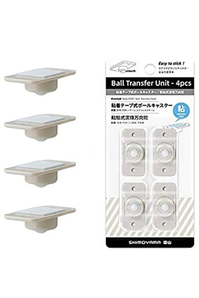 HİROS'H Pachet de 4 unități universale cu bile lipibile, raft de depozitare inferior 360 ° Roți cu bile rotative