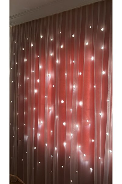 Star Yıldızlı Blackout Perde Pembe