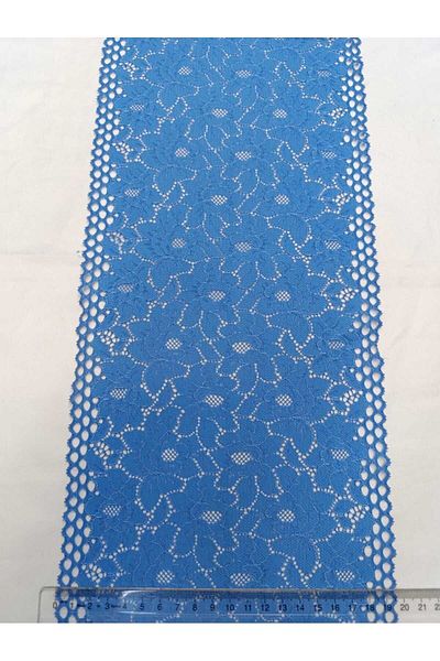 ÖZPAŞ TEKSTİL VE AKSESUAR Δαντελωτή Lycra Γαλάζιο 19,5cm X 2 m.