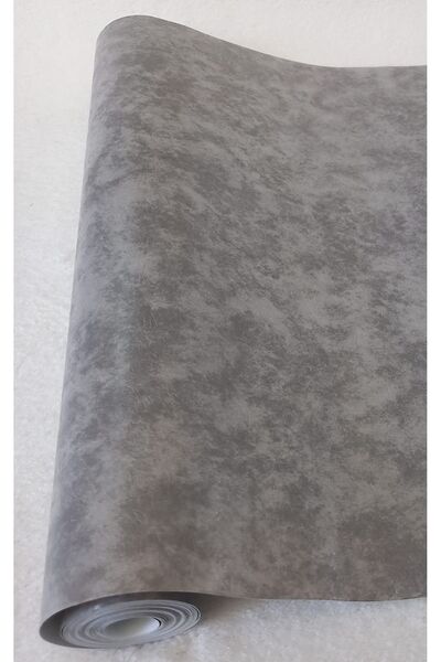 Oskar Kendinden desenli silinebilir antrasit duvar kağıdı 53 cm genişliğinde 10 metre uzunluğunda