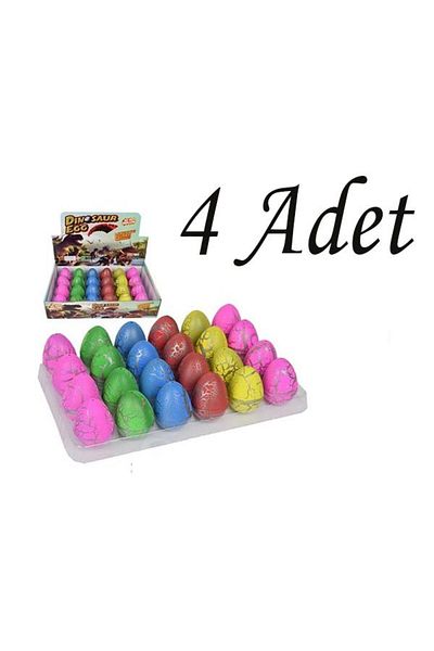 Nostaljik Lezzetler Large Size 4 Pieces Dinosaur Eggs in Water - Growing