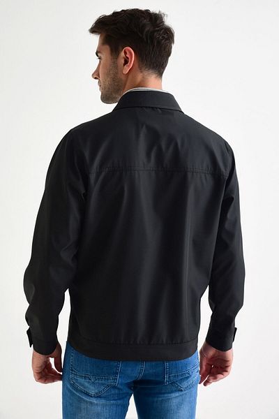 DYNAMO Ανδρικό μαύρο παλτό Classic Comfortable Fit