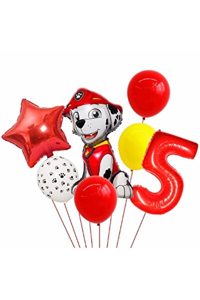 Parti Station Paw Petrol Pav Petrol Itfaiye Köpek Marshall 5 Yaş Balon Konsep...