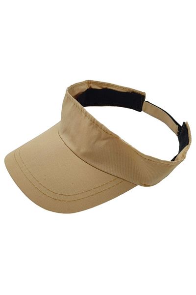 AXE SPORTSWEAR Beige Colored French Visor Hat - Adjustable Arc and Velcro Sunscreen, Beach and Tennis Hat