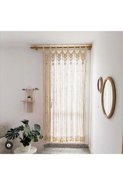 Foksan Deri Makrome Perde Özel Ölçü Yapılır