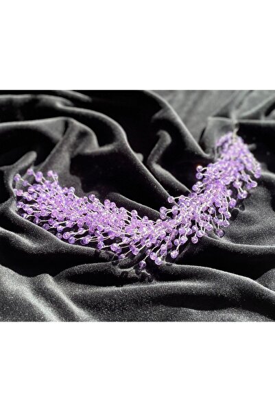 DesaAccessories Yoğun Kristal Taşlı Nişan, Kına, Düğün, Gelin Tacı,Saç Aksesuarı