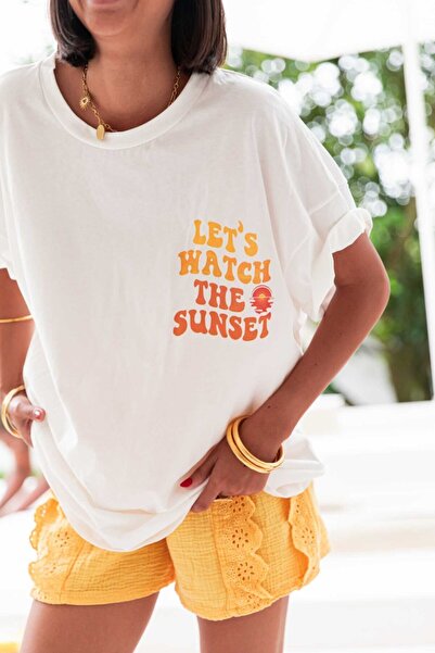 Jose Clothing Tricou oversize imprimat din bumbac organic