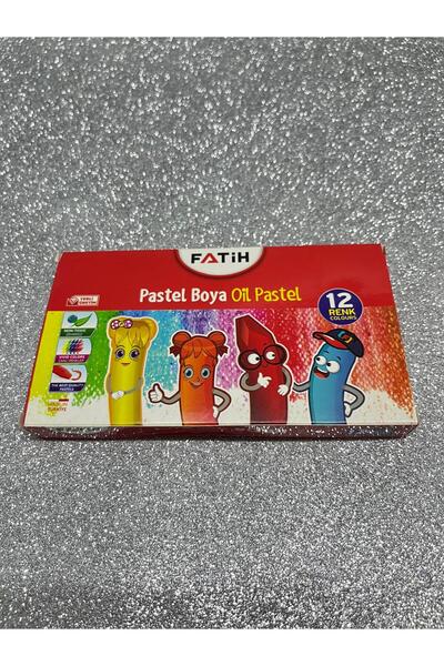 Fatih Teknik Kırtasiye Fatih 12 Renk Karton Kutu Yağlı Boya Pastel Boya