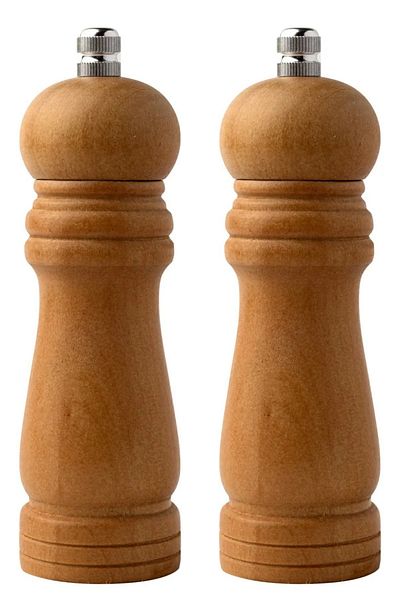 Keyfi Sepet Medium Size 16 cm Complete Bamboo Body Wooden Salt Pepper Mill - Spice Grinder