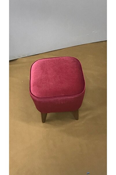 Lütfiye Gündoğan Ayak Uzatmalık Leke Tutmaz Bordo Renk Puf Yükseklik 40cm