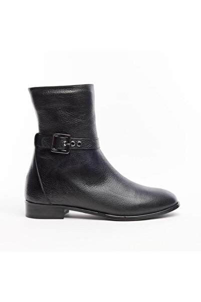 derinet Hakiki Deri Kadın Tokalı Bot