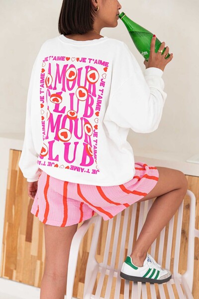 Jose Clothing Βιολογικό βαμβάκι - με τύπωμα oversized Φούτερ