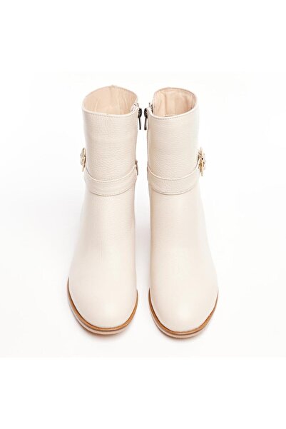 derinet Hakiki Deri Kadın Tokalı Bot