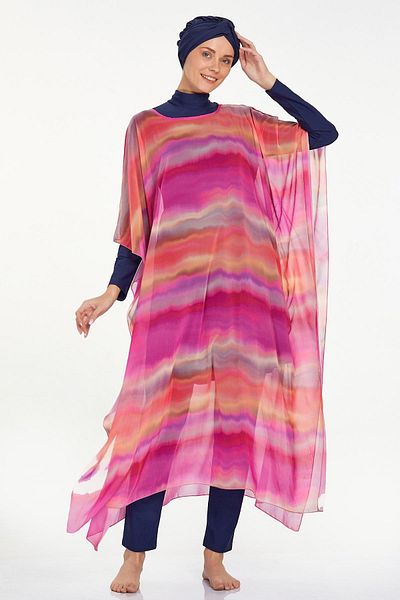 Remsa Mayo Fuchsia Single Pareo Kaftan - Swimsuit, Model 6100