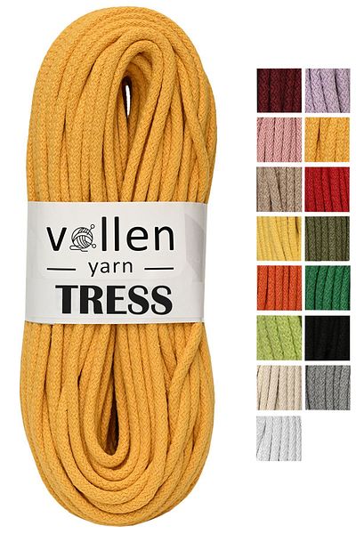 vollen yarn Macrame Rope, Multi-Purpose Rope, 10 Meters, Cord Sliding Woven Rope, Basket Rope, Swing Rope, Supla, Mat,