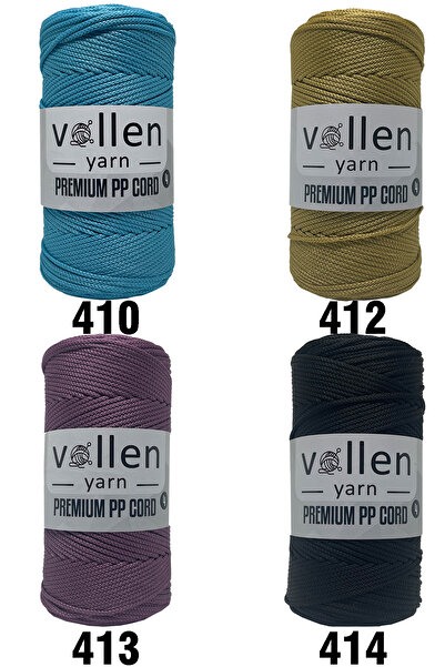 vollen yarn 400 Gr Polyester Macrame Thread, 2mm Set of 2, Macrame Thread, Supla Thread, Bag Thread, 460 Meters