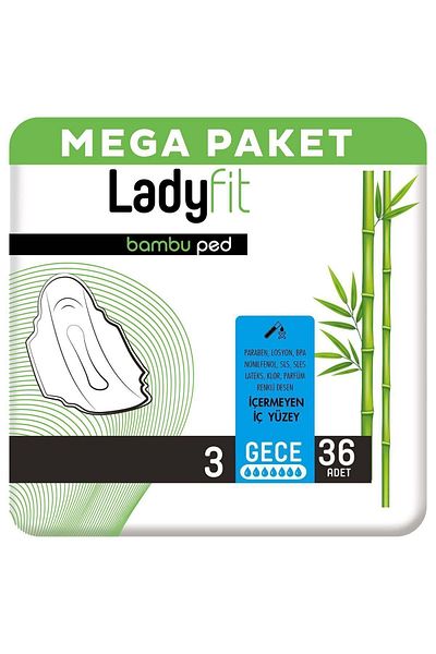 Lady Fit Ladyfit Bamboo Pad - Mega Night 36 Pads