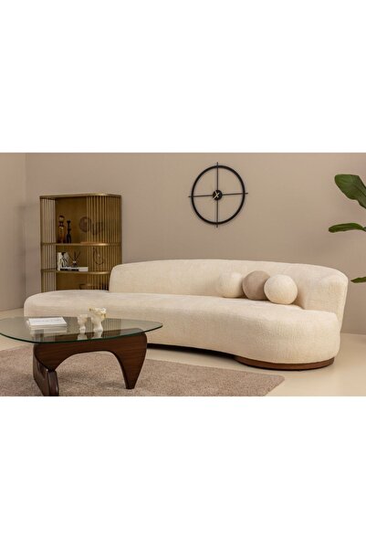 S Home Design Concept Merina Fasülye Koltuk / Kanepe, Teddy, Krem