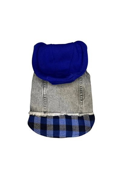 hepsipatili Navy Blue Sweatshirt Jean Vest - Small Breed Dog, 2-12 Kg Suitable Sizes