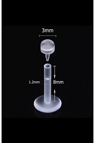 Arescollection Antialerjik Şeffaf Bioplast Silikon Tragus Kıkırdak Dudak Çene...