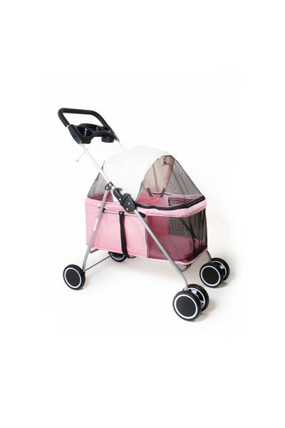 justie pet Parthenon Kedi & Köpek Arabası Pembe 93x80x45cm