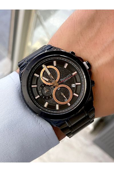 Ferrucci Functional Men's Wristwatch - Steel Cord