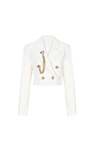 PleasureOfSilk Tweed Crop Jacket