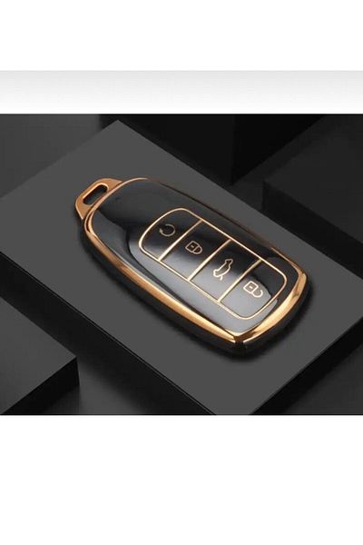 ŞENYILDIZ AKSESUAR Chery Tiggo 8 Pro - Omoda 5 Black/Gold Key Case, Lux
